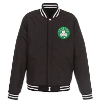 JH Design Men's Boston Celtics Black Varsity Jacket