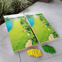 GoSports 4' x 2' Premium Wood Cornhole Set - Golf