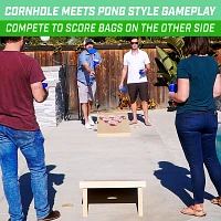 GoSports 4' x 2' Premium Wood Cornhole Set- Retro Beach