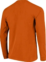 Image One Men's Clemson Tigers Orange Overtype Logo Long Sleeve T-Shirt