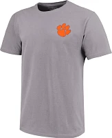 Image One Clemson Tigers Grey Helmet Arch T-Shirt