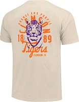 Image One Men's Clemson Tigers Ivory Mascot Local T-Shirt