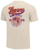 Image One Men's Clemson Tigers Ivory Baseball Logo T-Shirt