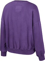 Colosseum Women's LSU Tigers Purple Audrey Crew Fleece Sweatshirt