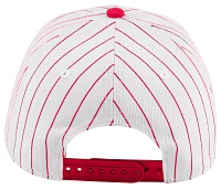 Colosseum Men's NC State Wolfpack Red Pin Stripe Adjustable Baseball Hat