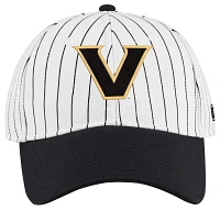 Colosseum Men's Vanderbilt Commodores Black Pin Stripe Adjustable Baseball Hat