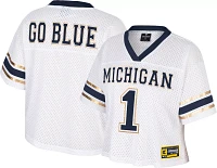 Colosseum Women's Michigan Wolverines White Cropped Jersey