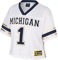 Colosseum Women's Michigan Wolverines White Cropped Jersey