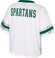 Colosseum Women's Michigan State Spartans White Cropped Jersey