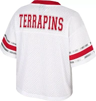 Colosseum Women's Maryland Terrapins White Cropped Jersey