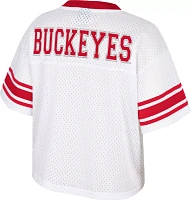 Colosseum Women's Ohio State Buckeyes White Cropped Jersey