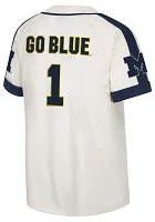 Colosseum Men's Michigan Wolverines Cream Ruth Replica Baseball Jersey