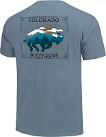 Image One Adult Colorado Buffaloes Ice Blue Scenery T-Shirt