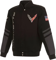 JH Design Corvette Black Twill Racing Jacket