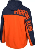 Colosseum Men's Illinois Fighting Illini Blue 1/2 Zip Anorak Jacket