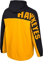 Colosseum Men's Iowa Hawkeyes Black 1/2 Zip Anorak Jacket