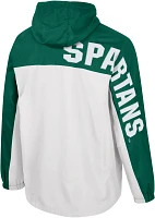 Colosseum Men's Michigan State Spartans Green 1/2 Zip Anorak Jacket