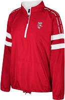 Colosseum Women's Wisconsin Badgers Red Make a Statement 1/4 Zip Pullover