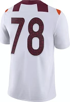 Nike Men's Virginia Tech Hokies #78 White Dri-FIT Game Football Jersey