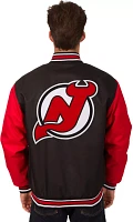 JH Design New Jersey Devils Black Polyester Twill Jacket