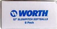 Worth 12" USA Hot Dot Slowpitch Softballs - 6 Pack