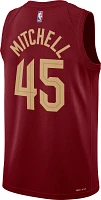 Nike Men's Cleveland Cavaliers Donovan Mitchell #45 Red Dri-FIT Swingman Jersey