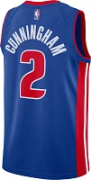 Nike Men's Detroit Pistons Cade Cunningham #2 Blue Dri-FIT Swingman Jersey