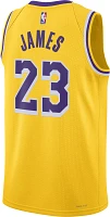 Nike Men's Los Angeles Lakers LeBron James #23 Yellow Swingman Jersey