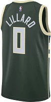 Nike Adult Milwaukee Bucks Damian Lillard #0 Icon Dri-FIT Green Swingman Jersey