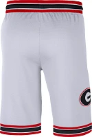 Nike Men's Georgia Bulldogs White Replica Road Basketball Shorts