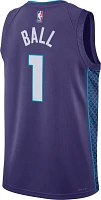 Jordan Men's Charlotte Hornets LaMelo Ball #1 Purple Dri-FIT Swingman Jersey