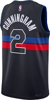 Jordan Men's Detroit Pistons Cade Cunningham #2 Blue Dri-FIT Swingman Jersey