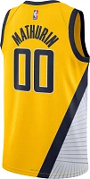 Nike Men's Indiana Pacers Bennedict Mathurin #00 Yellow Dri-FIT Swingman Jersey