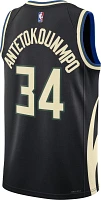 Nike Men's Milwaukee Bucks Giannis Antetokounmpo #34 Black Dri-FIT Swingman Jersey