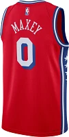 Jordan Men's Philadelphia 76ers Tyrese Maxey #0 Red Dri-FIT Swingman Jersey