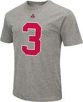 Colosseum Men's Ohio State Buckeyes Miyan Williams #3 Grey T-Shirt