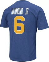 Colosseum Men's Pitt Panthers Rodney Hammond #6 Royal T-Shirt