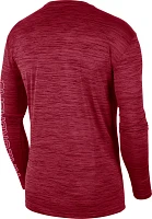 Nike Men's Arkansas Razorbacks Cardinal Dri-FIT Velocity Graphic Long Sleeve T-Shirt