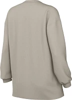 Nike Women's Alabama Crimson Tide Cream Yoga Oversized Crew Neck Sweatshirt