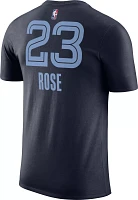 Nike Men's Memphis Grizzlies Derrick Rose #4 Navy T-Shirt