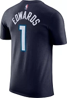 Nike Men's Minnesota Timberwolves Anthony Edwards #1 Navy T-Shirt