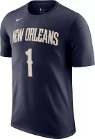 Nike Men's New Orleans Pelicans Zion Williamson #1 Navy T-Shirt