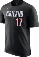 Nike Men's Portland Trail Blazers Shaedon Sharpe #17 Black T-Shirt