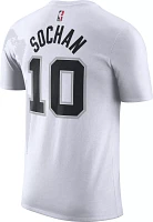 Nike Men's San Antonio Spurs Jeremy Sochan #10 White T-Shirt