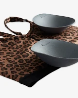 Nike Women's Indy V-Neck Leopard Print Plus Bra