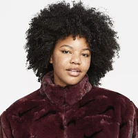 Nike Women's Sportswear Faux Fur Allover Print Jacket