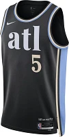 Nike Men's 2023-24 City Edition Atlanta Hawks Dejounte Murray #5 Black Swingman Jersey