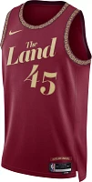 Nike Men's 2023-24 City Edition Cleveland Cavaliers Donovan Mitchell #45 Red Swingman Jersey