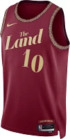 Nike Men's 2023-24 City Edition Cleveland Cavaliers Darius Garland #10 Red Swingman Jersey