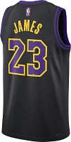 Nike Men's 2023-24 City Edition Los Angeles Lakers LeBron James #23 Black Swingman Jersey